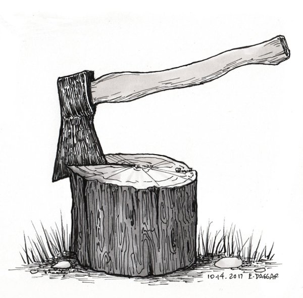 Пенек с топором