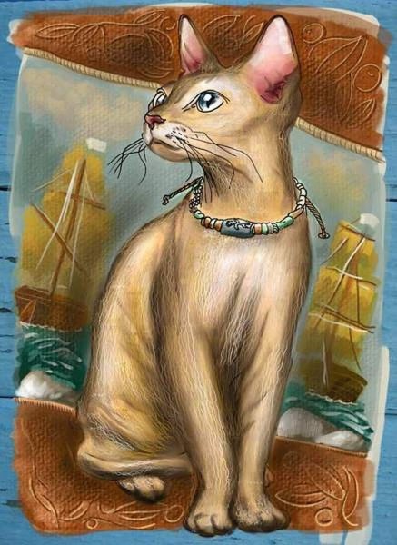 Кошка сфинкс иллюстрация