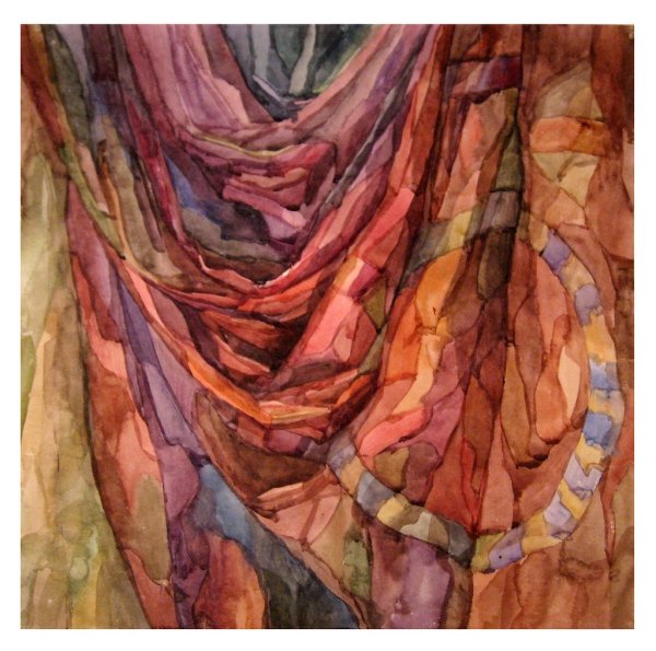 Драпировка акварелью