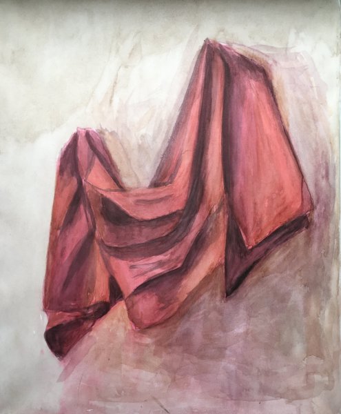 Академический Этюд драпировки гризайль