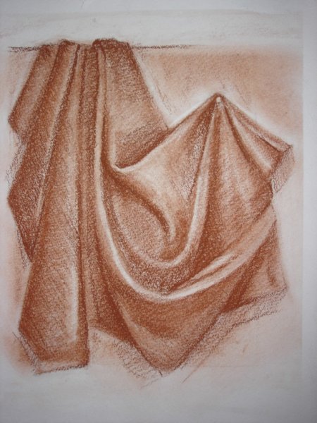 Складки гуашью