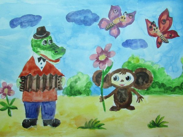 Рисование Чебурашка