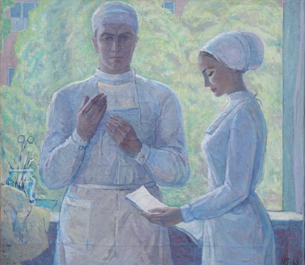 Медсестра живопись