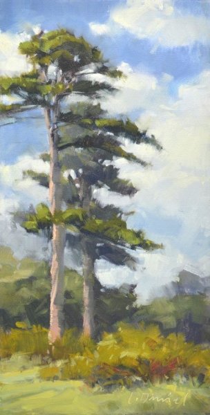 Этюды деревьев акварелью