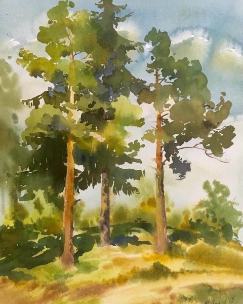 Академическая живопись пейзаж пленэр масло