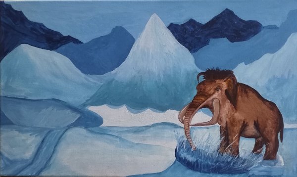 Мамонт гуашью