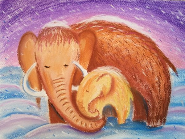 Детские рисунки мамонта