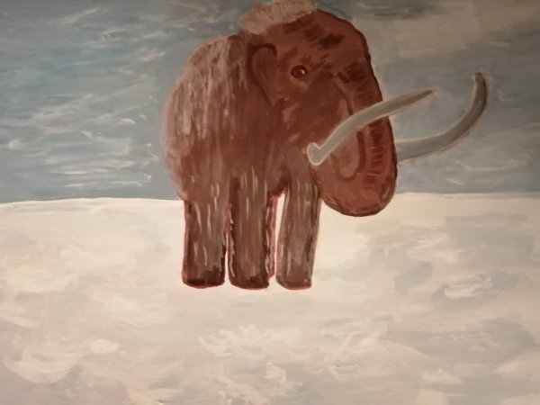 Мамонт с мамонтенком