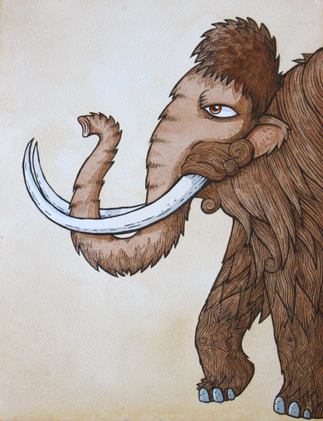 Наскальная живопись Мамонтов