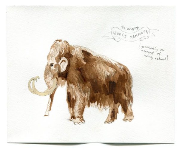 Мамонт рисунок красками