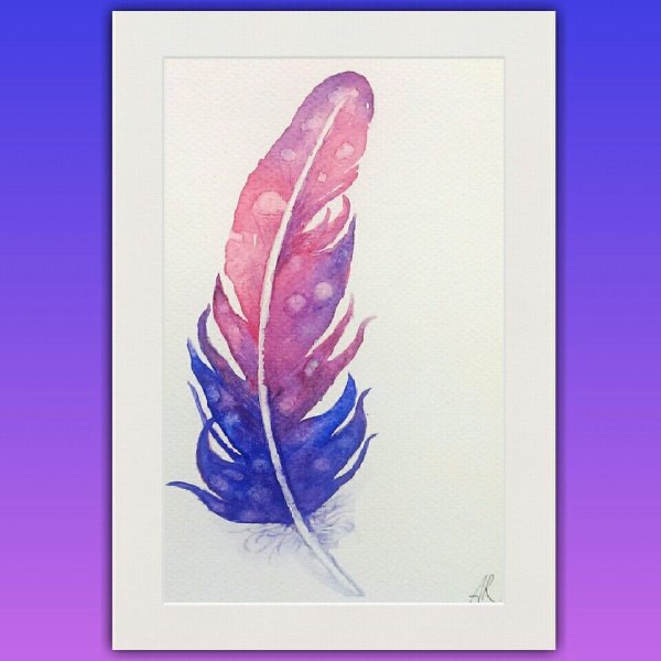 Перо гуашью