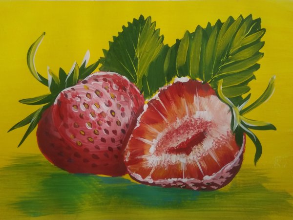 Правополушарное рисование клубника