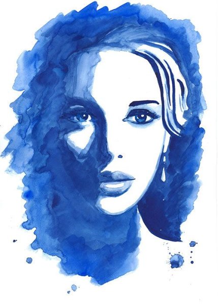 Портрет красками гуашь