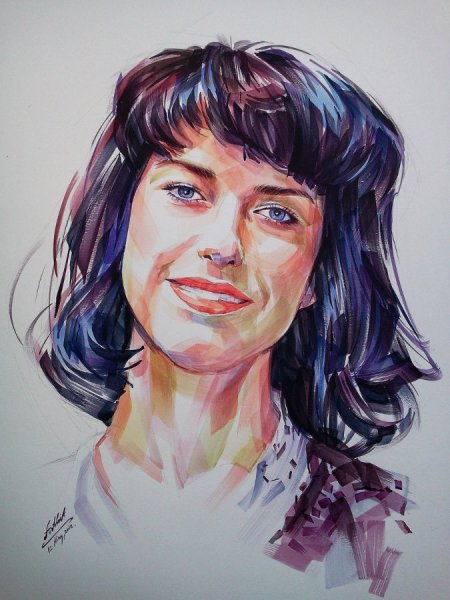 Гарри Поттер акварель