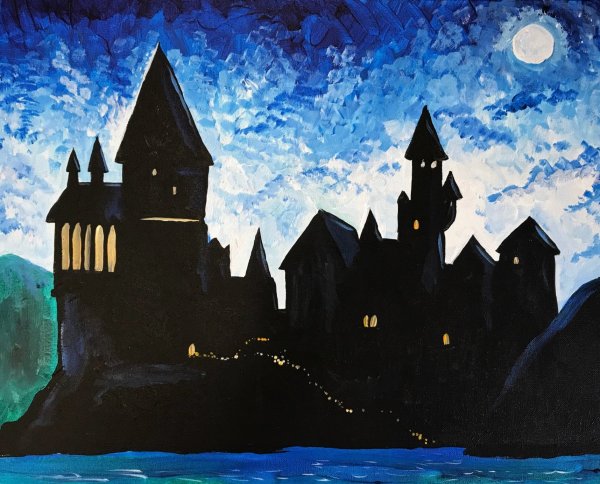 Хогвартс гуашью