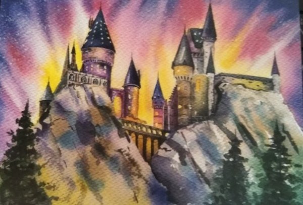 Открытка Хогвартс