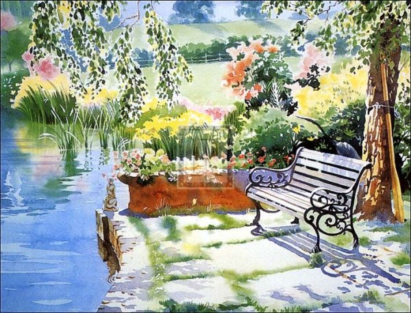 Пейзаж со скамейкой