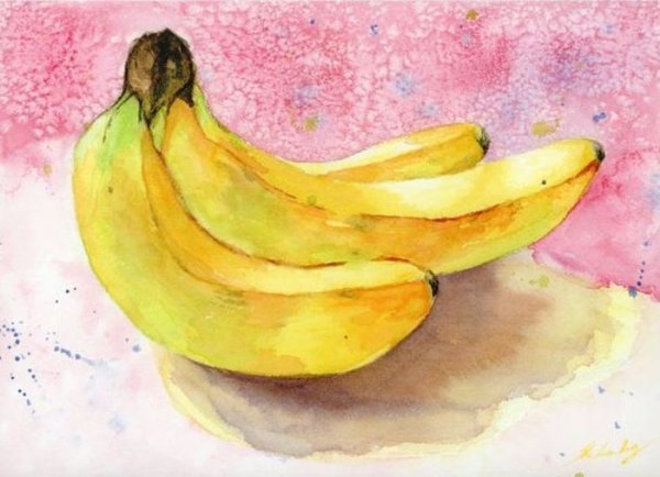 Банан гуашью