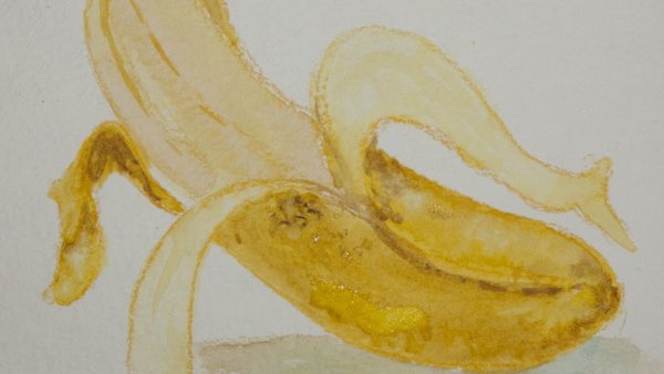 Банан красками