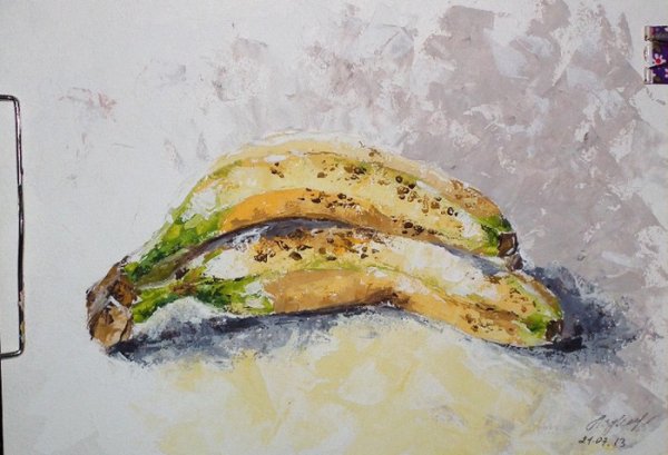 Банан гуашью