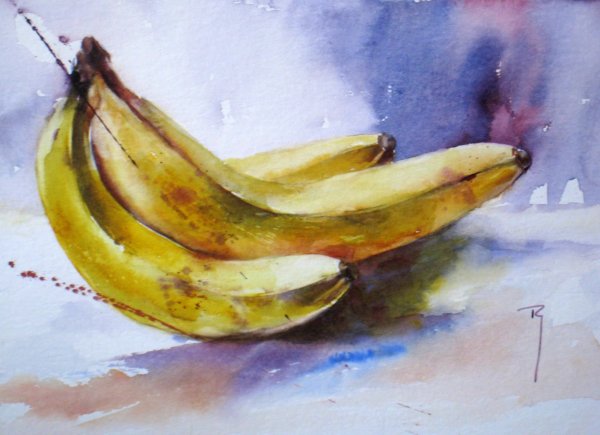 Фрукты акварелью