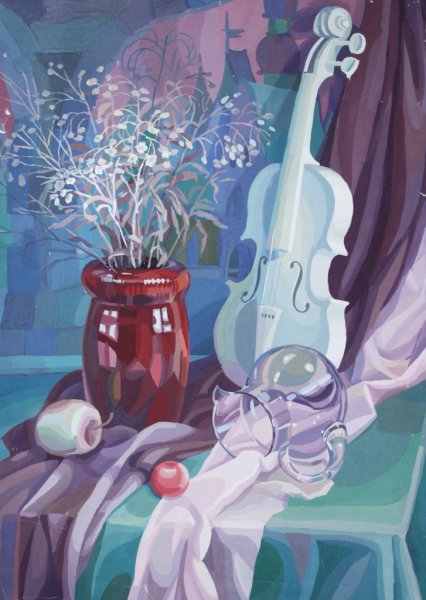 Осипов Сергей Иванович натюрморт со скрипкой