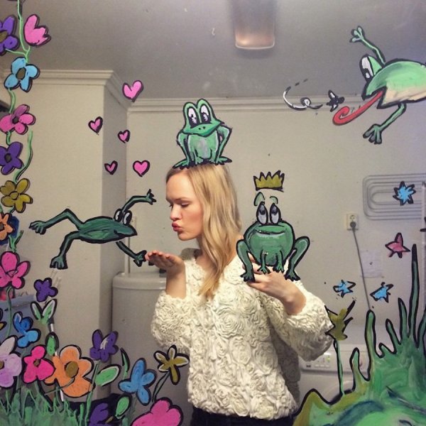 Необычные селфи в зеркале