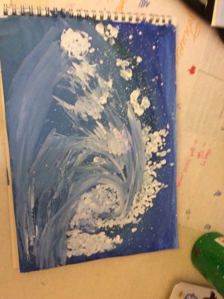 Рисование гуашью на зеркале