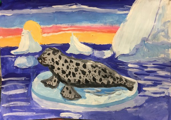 Рисование на тему животные севера