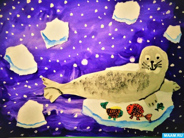 Рисование тюлень в подготовительной группе