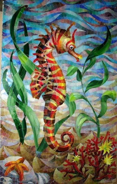 Рисование морской конек