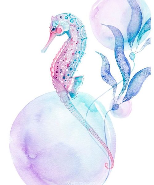 Морской конек мозаика