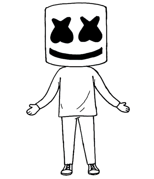 Маршмеллоу человек нарисованный