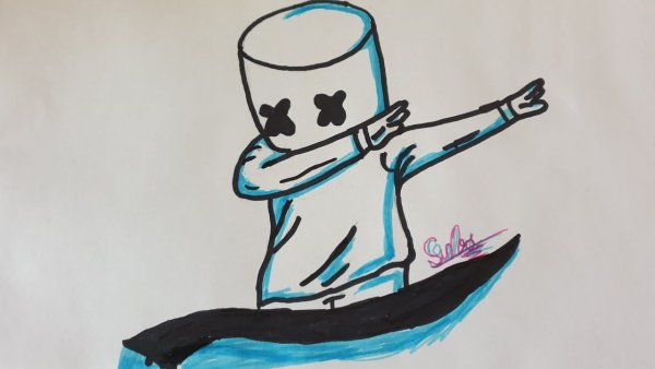 Рисунки фломастерами маршмеллоу