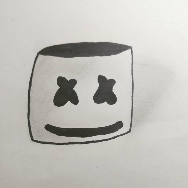 Веселые маршмеллоу рисунок