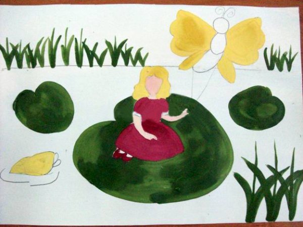 Сказочные герои гуашью