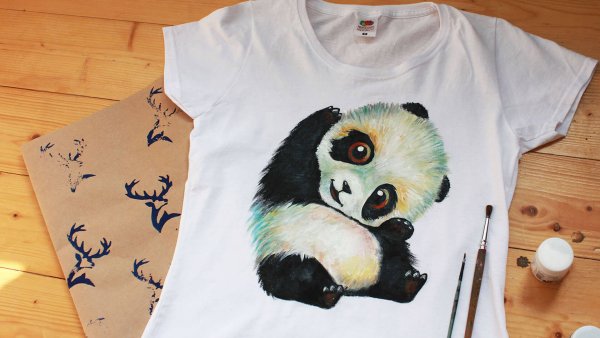 Милые животные на футболке