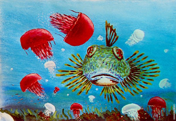 Подводный мир акварелью для детей