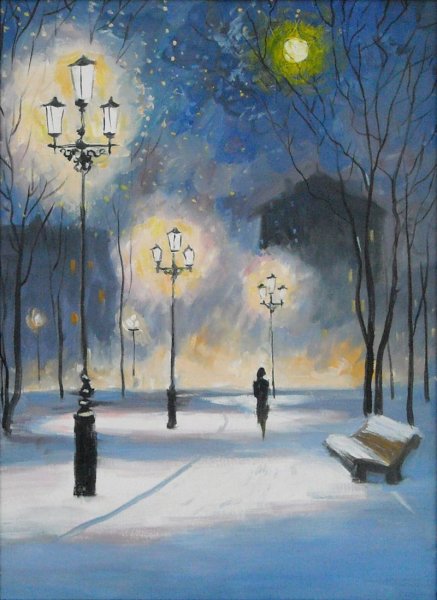 Рисование зимняя избушка