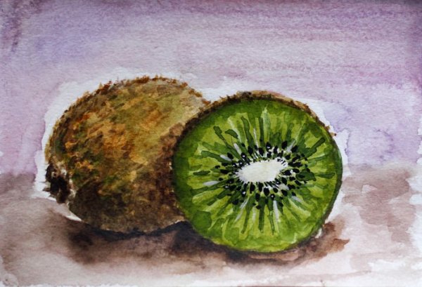 Киви гуашью
