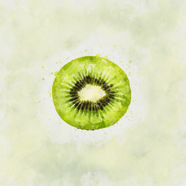 Киви акварелью