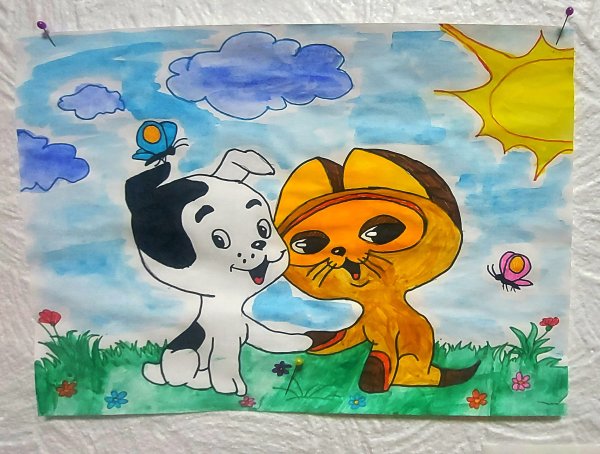 Рисование котенок Гав