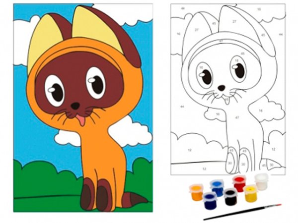 Аппликация котенок Гав