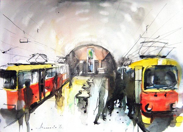 Метро гуашь