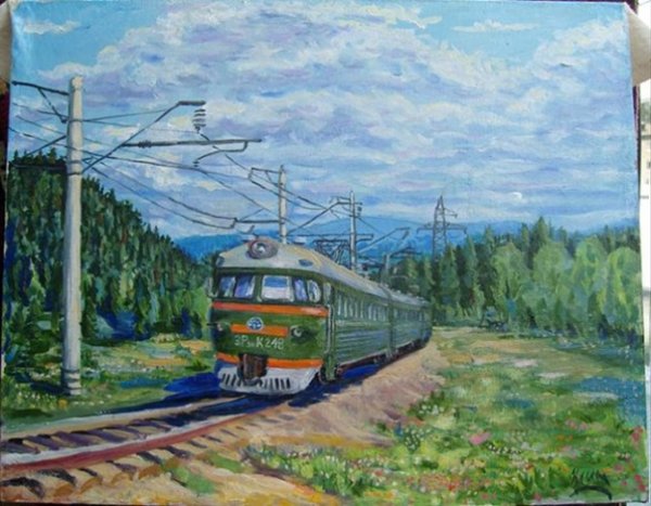Художник Александр Журавлев электропоезд