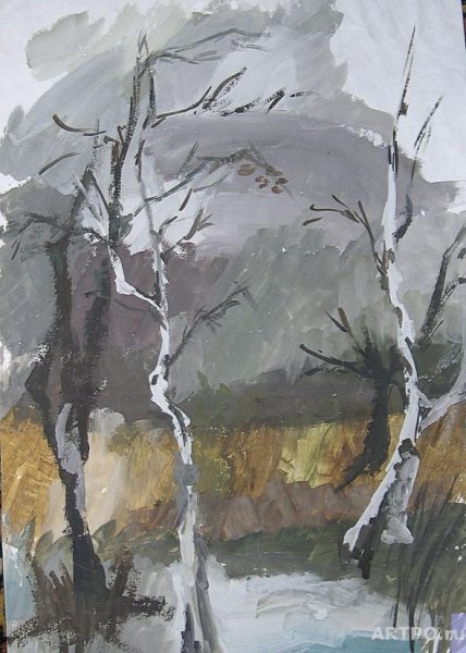 Поздняя Весна акварель