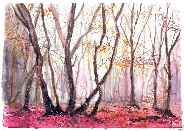 Поздняя осень рисунок