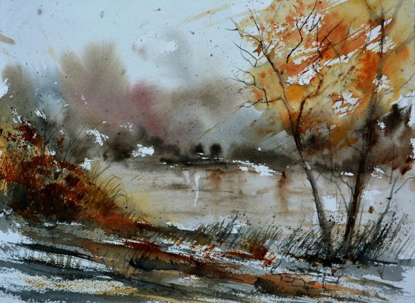 Осень гуашью для детей 8 лет