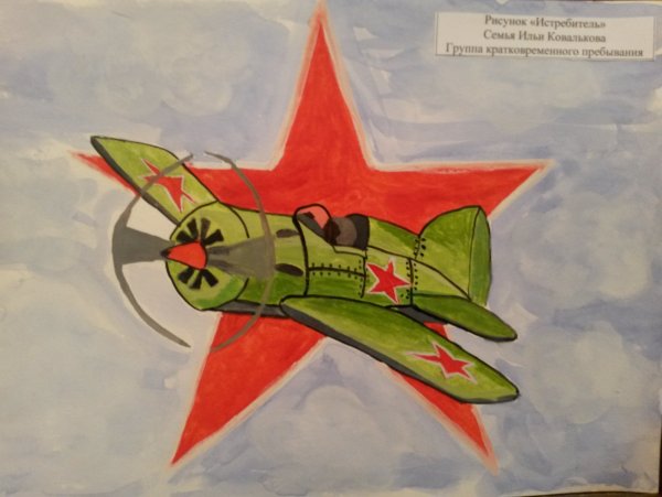 Истребитель детский рисунок