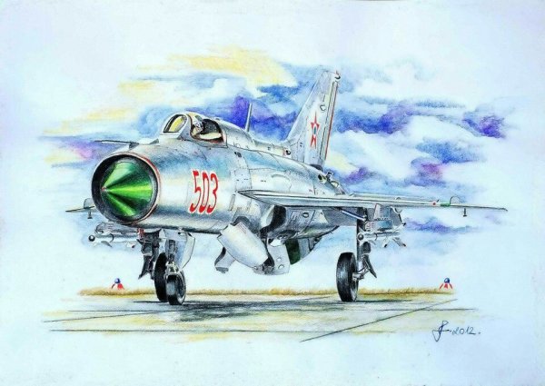Миг-21 самолет арт